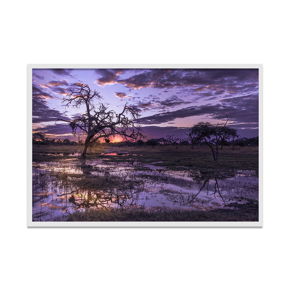 Composite Framed Canvas 50X75 BOTSWANA SUNSET