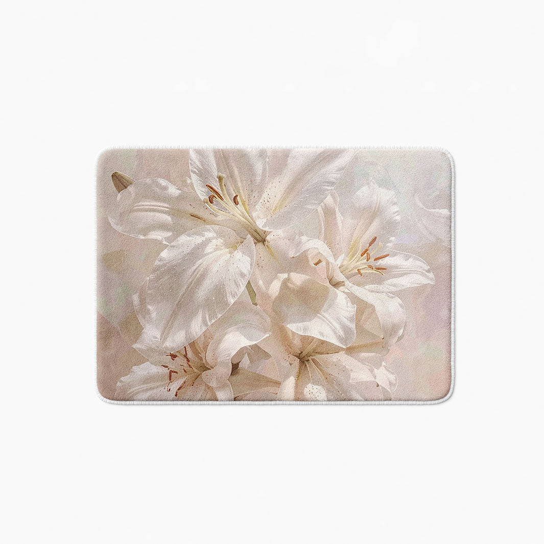 WHITE LILY BATHMAT