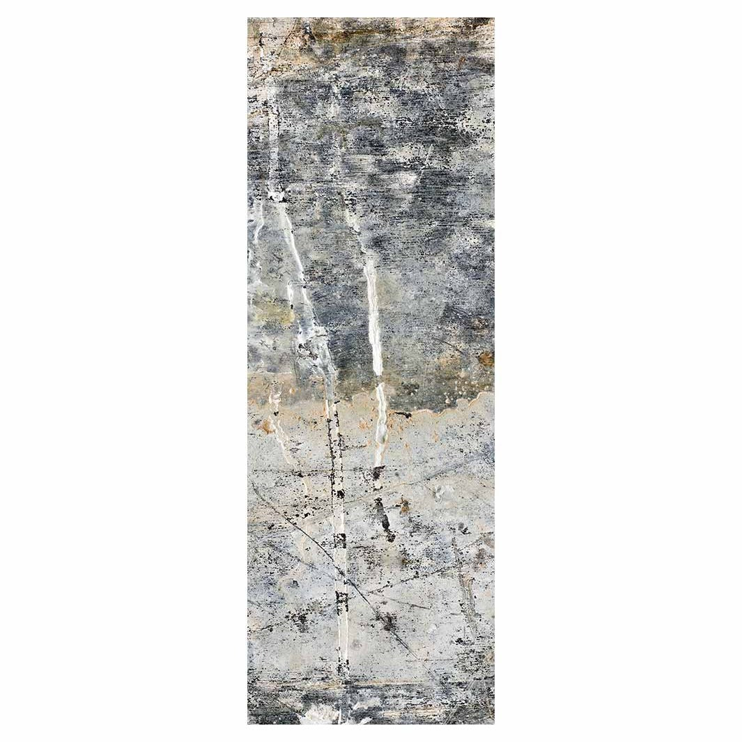 CONTEMPORARY CONCRETE GREY DISTRESSED RUNNER RUG