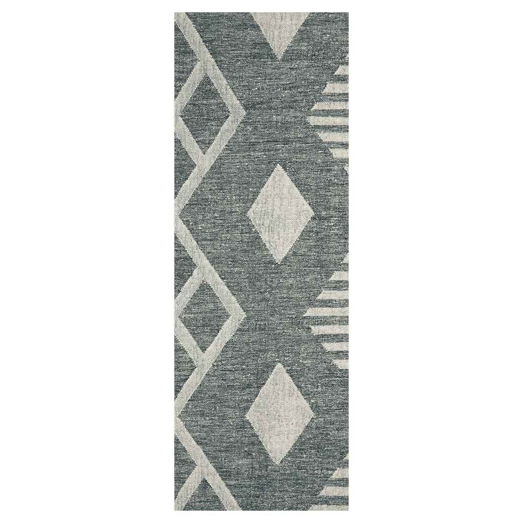 CONTEMPORARY BLUE MINIMALISTIC  RUNNER RUG