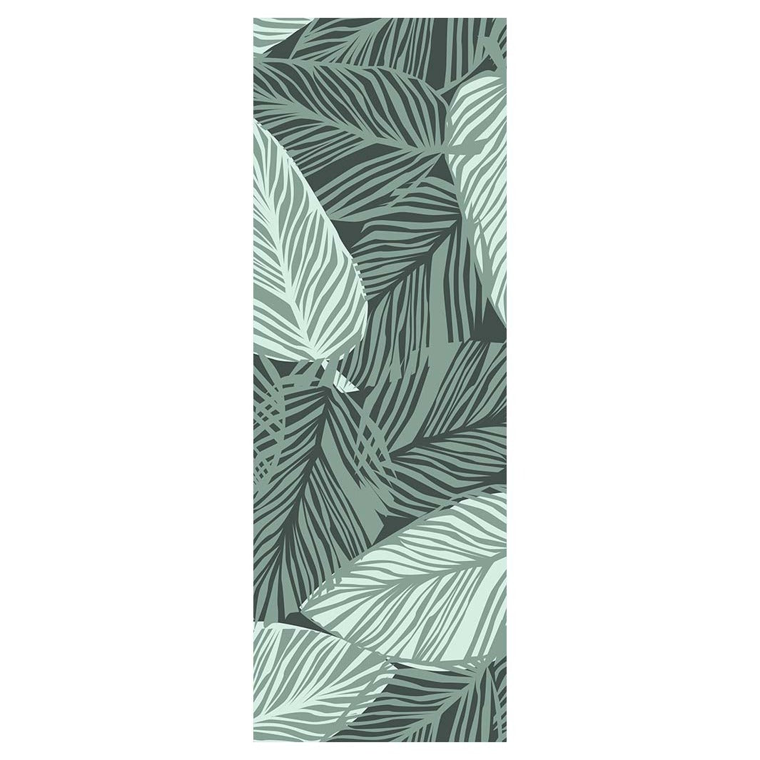 CONTEMPORARY TEAL MODERN NATURAL LEAF RUNNER RUG