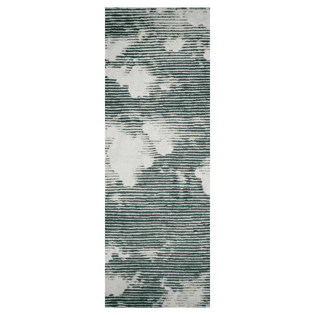 CONTEMPORARY BLUE MODERN CLOUDS RUNNER RUG