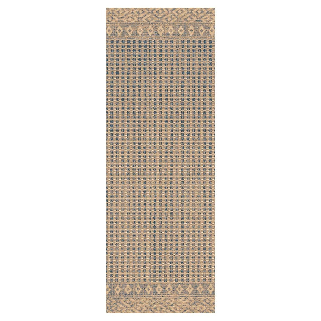 CONTEMPORARY BEIGE WEAVE MINIMALISTIC RUNNER RUG