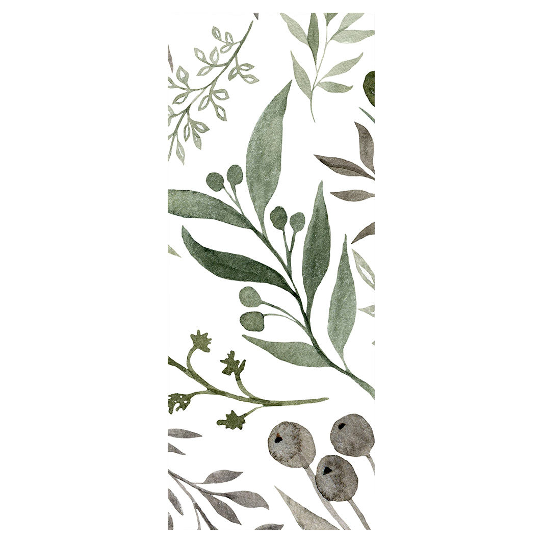 WATERCOLOUR GREEN LEAVES ROOM DIVIDER