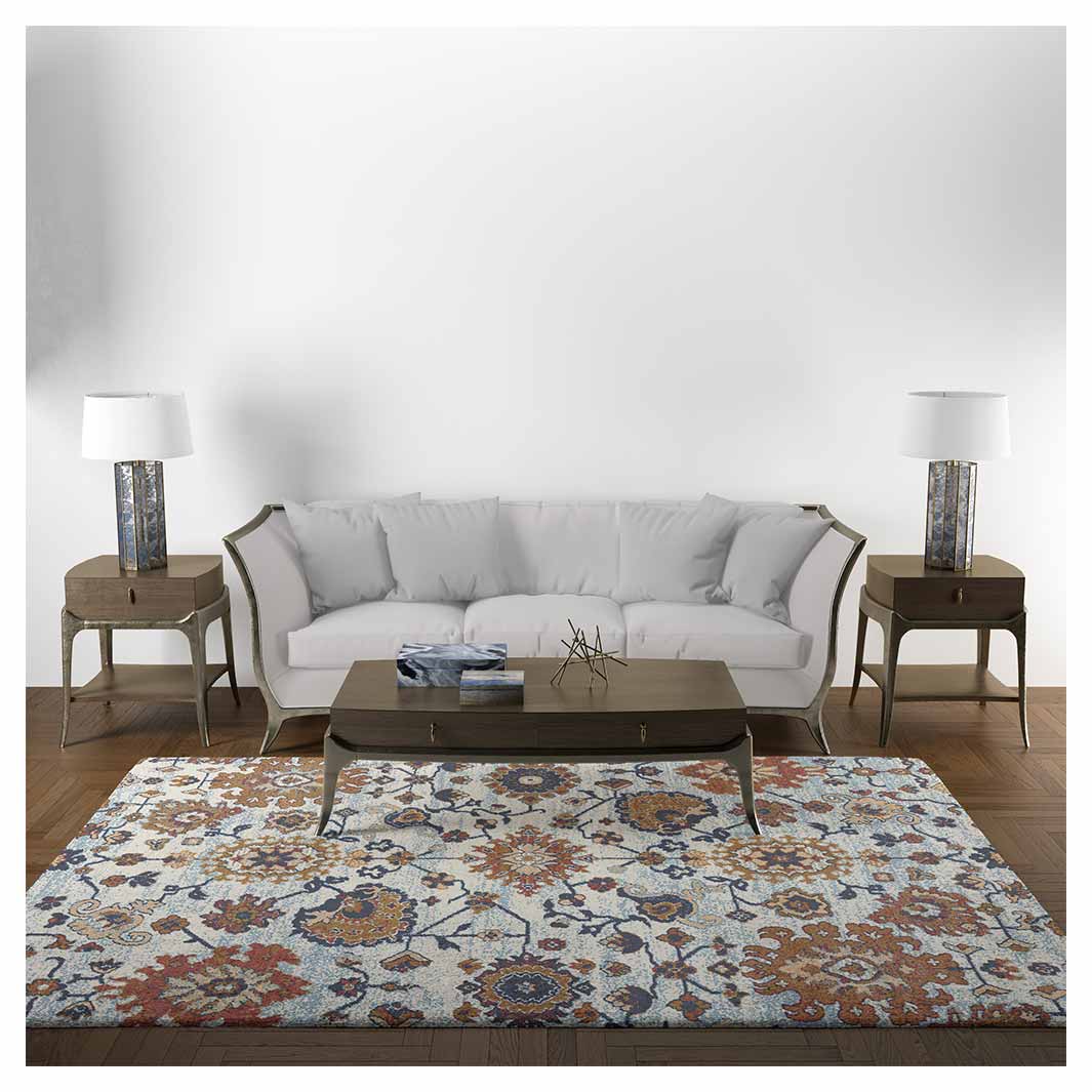 CLASSIC BLUE PERSIAN ACCENT RECTANGULAR RUG