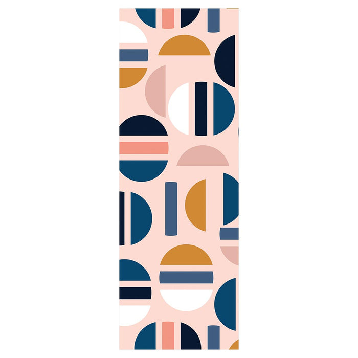 MODERN PINK ABSTRACT GEO SHAPES RUNNER RUG