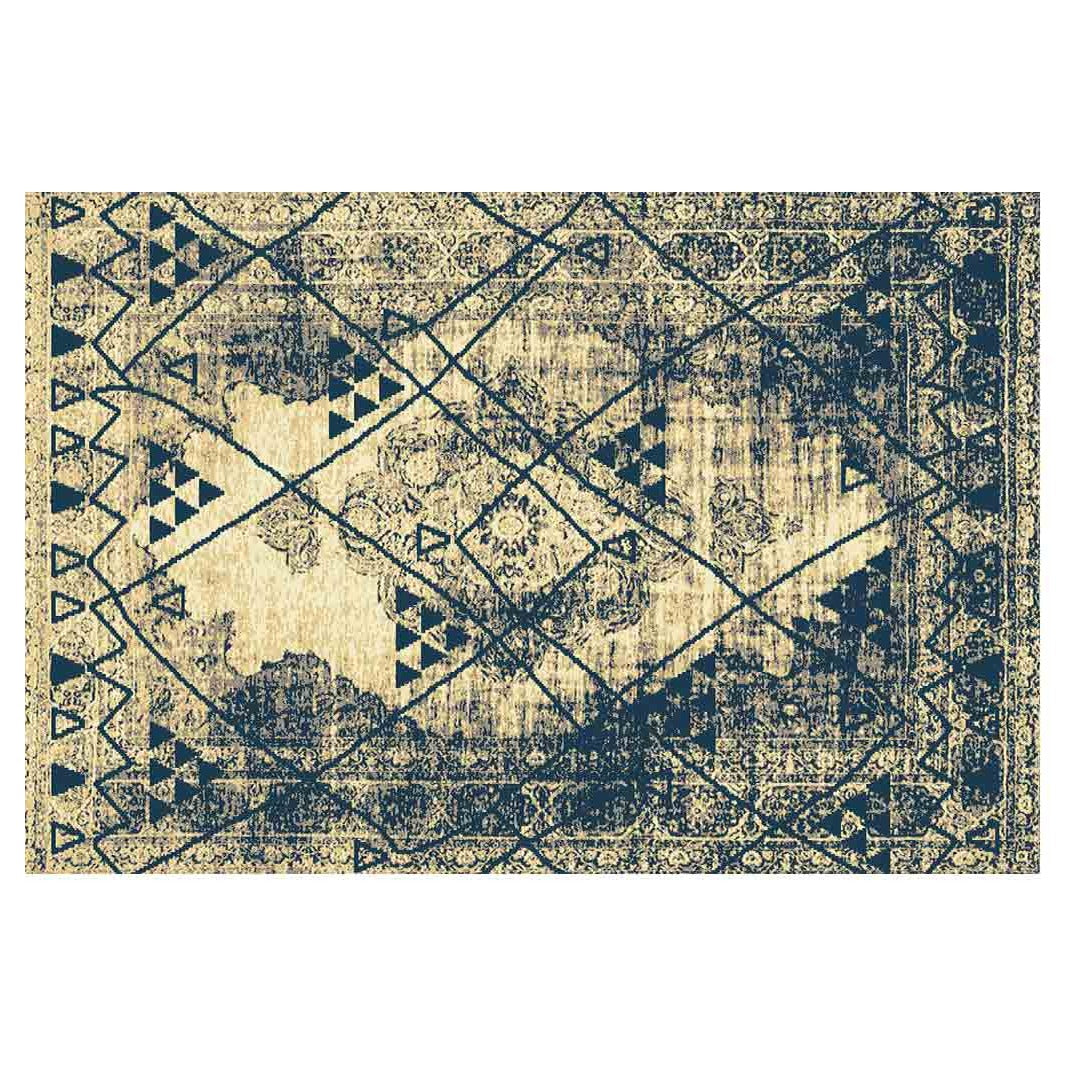 CLASSIC CREAM TRIBAL DISTRESSED VINTAGE RECTANGULAR RUG