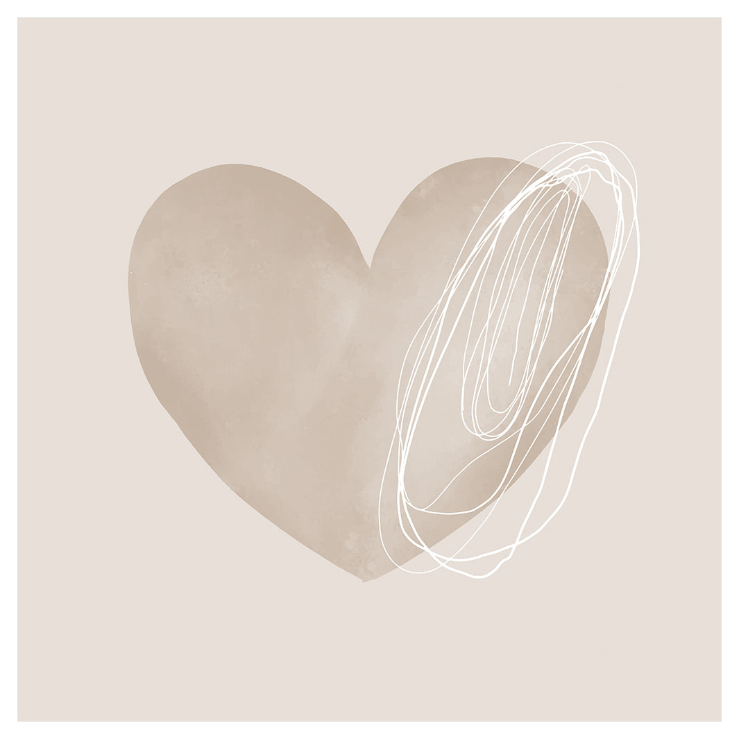 KIDS BEIGE HEART CUSHION