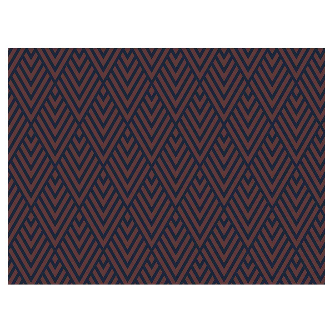 BROWN AND NAVY DIAMOND PATTERN TABLECLOTH