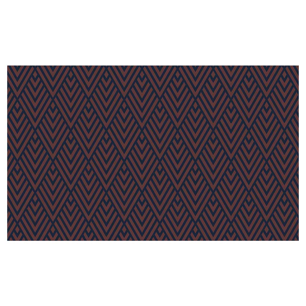BROWN AND NAVY DIAMOND PATTERN TABLECLOTH