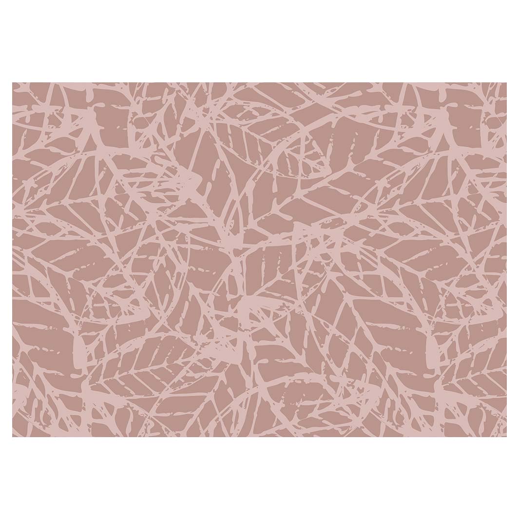 LEAF STAMP MUTED PINK PATTERN TABLECLOTH
