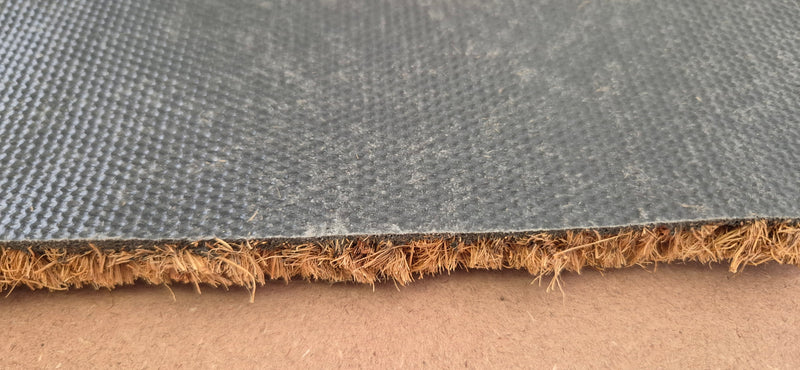 WELCOME PATTERN - EMBOSSED COIR VINYL-BACKED DOORMAT