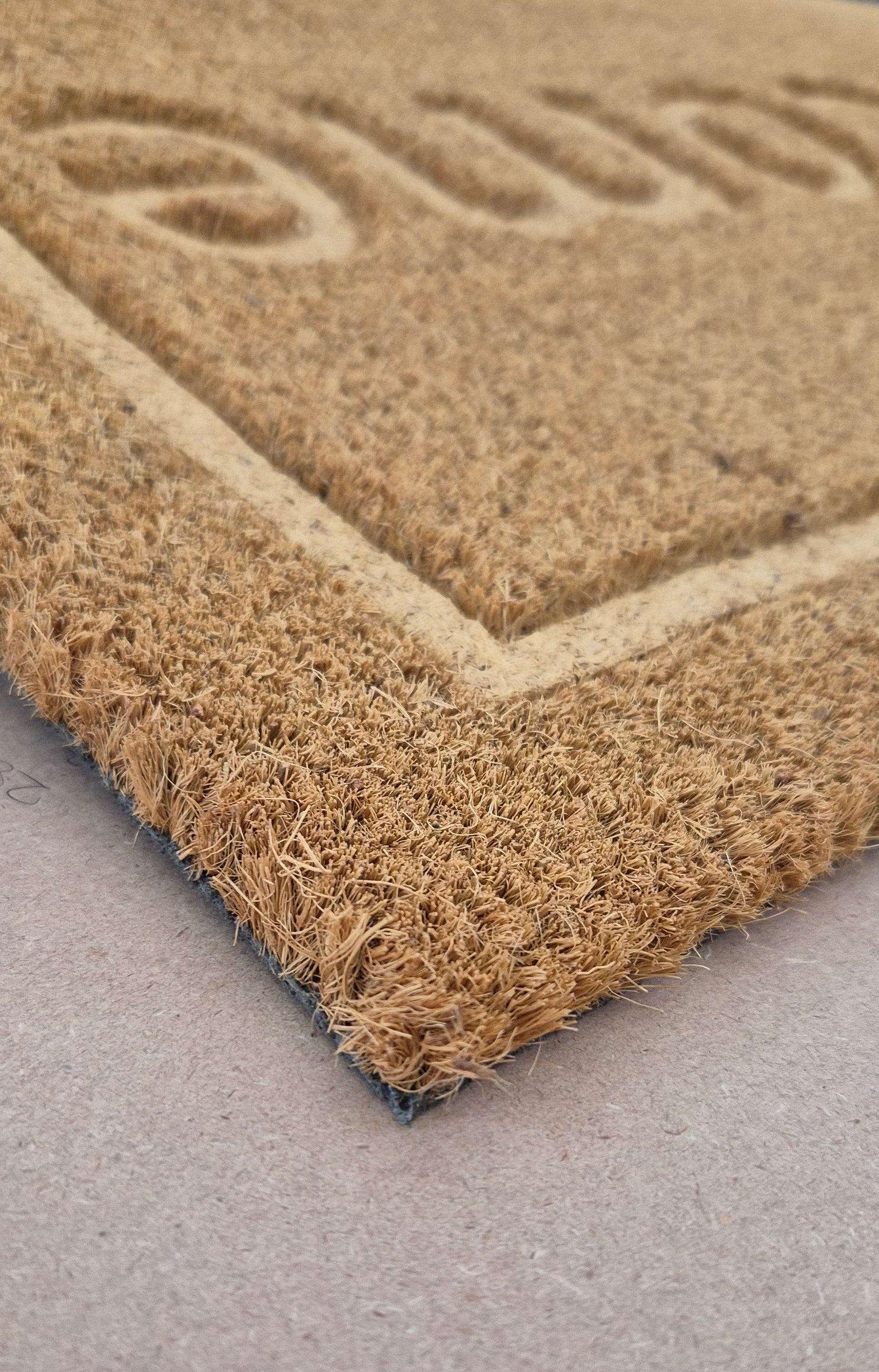 WELCOME DIAMOND - EMBOSSED COIR VINYL-BACKED DOORMAT