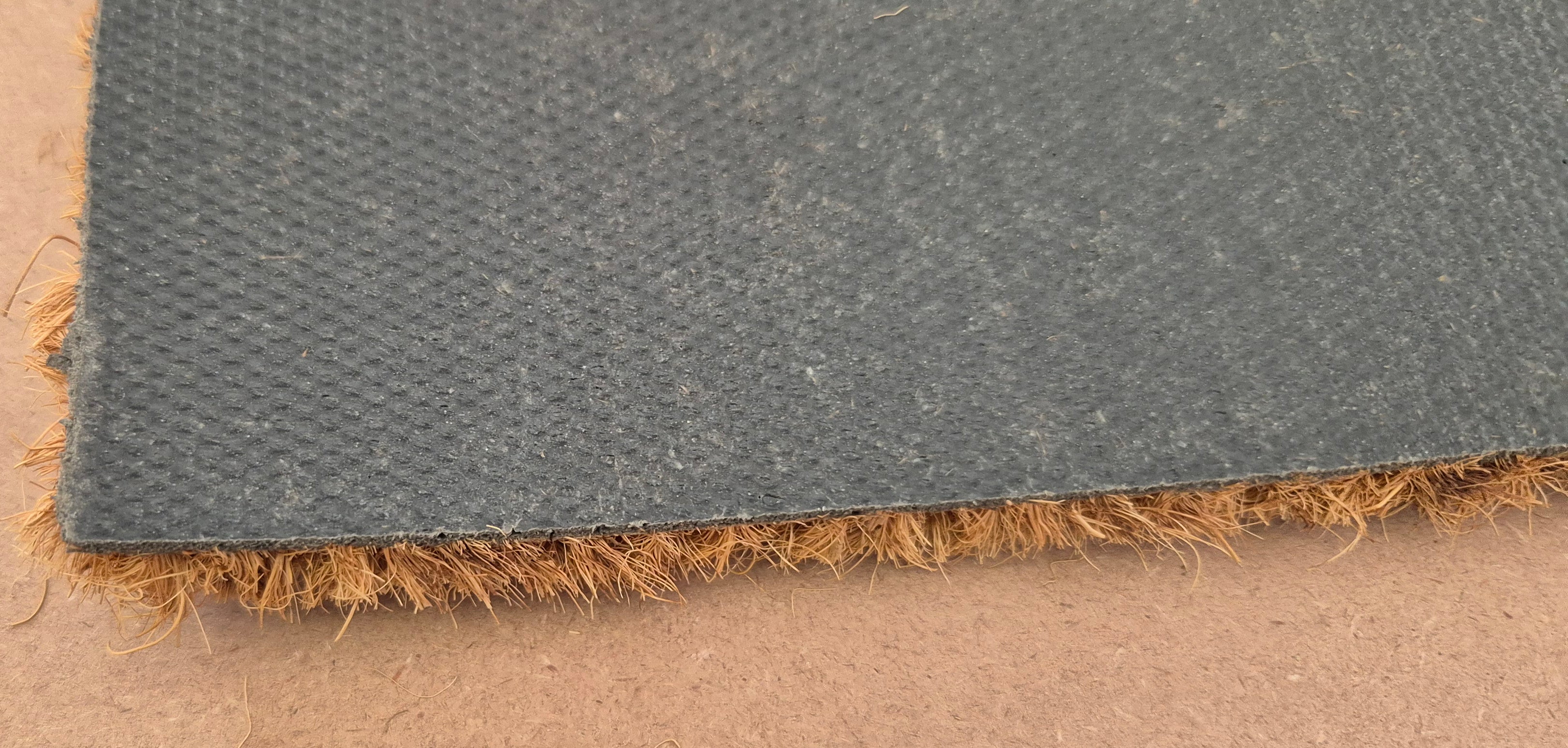 WELCOME CURSIVE- RUBBER EMBOSSED COIR VINYL-BACKED DOORMAT