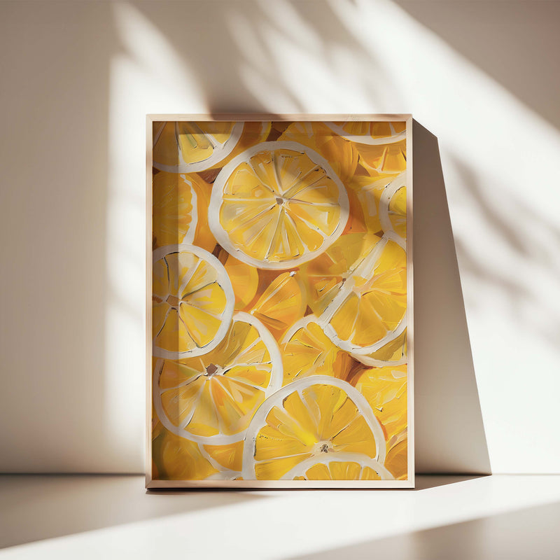 LEMON SLICES COMPOSITE FRAMED CANVAS