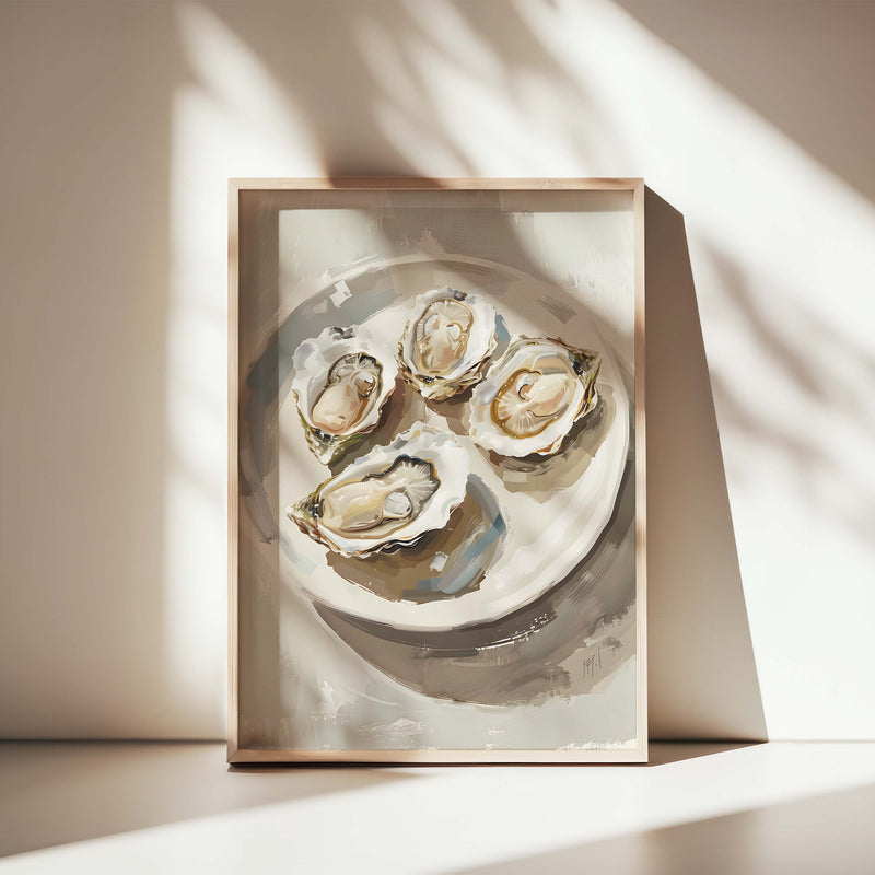 OYSTERS COMPOSITE FRAMED CANVAS