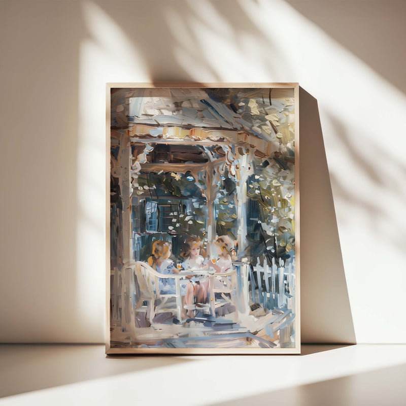 GARDEN TEA COMPOSITE FRAMED CANVAS