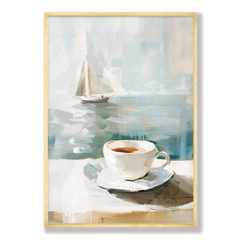 SEASIDE COFFEE COMPOSITE FRAMED CANVAS