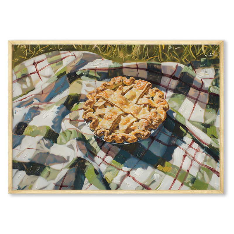 PICNIC PIE GREEN COMPOSITE FRAMED CANVAS
