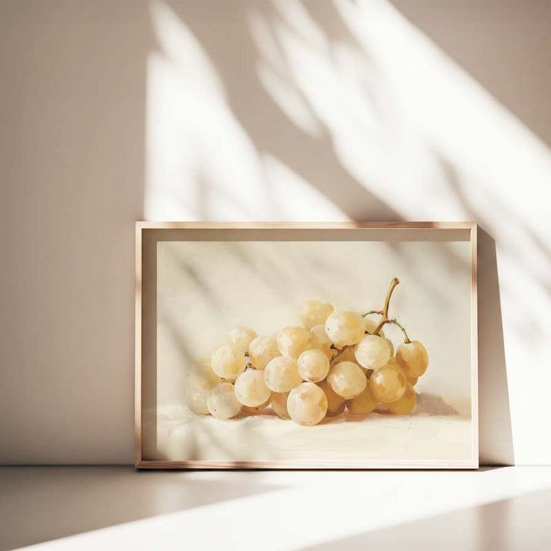 WHITE GRAPES COMPOSITE FRAMED CANVAS