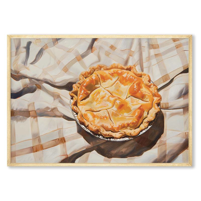 PICNIC PIE BEIGE COMPOSITE FRAMED CANVAS