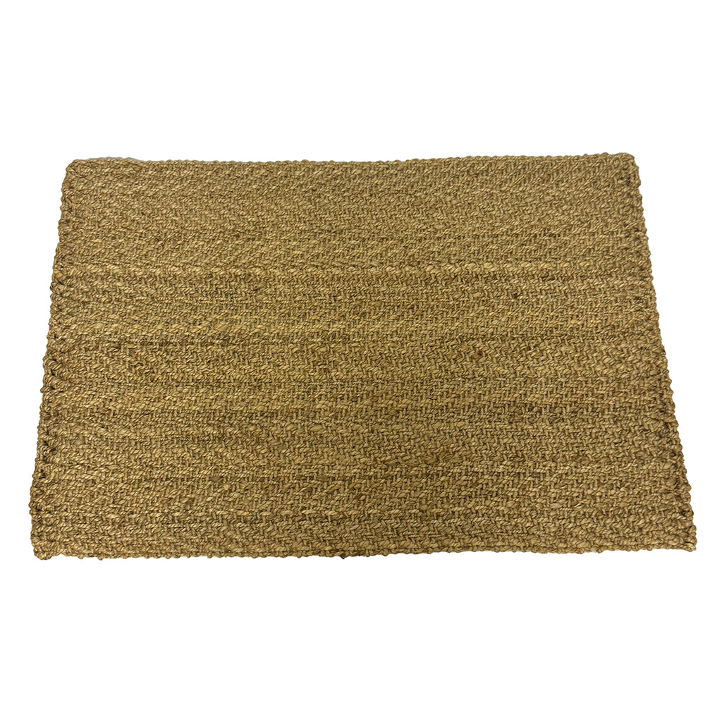 JUTE RUG HANDSPUN HERRINGBONE - NATURAL GOLD