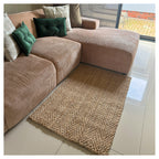 JUTE RUG HANDSPUN HERRINGBONE - NATURAL GOLD