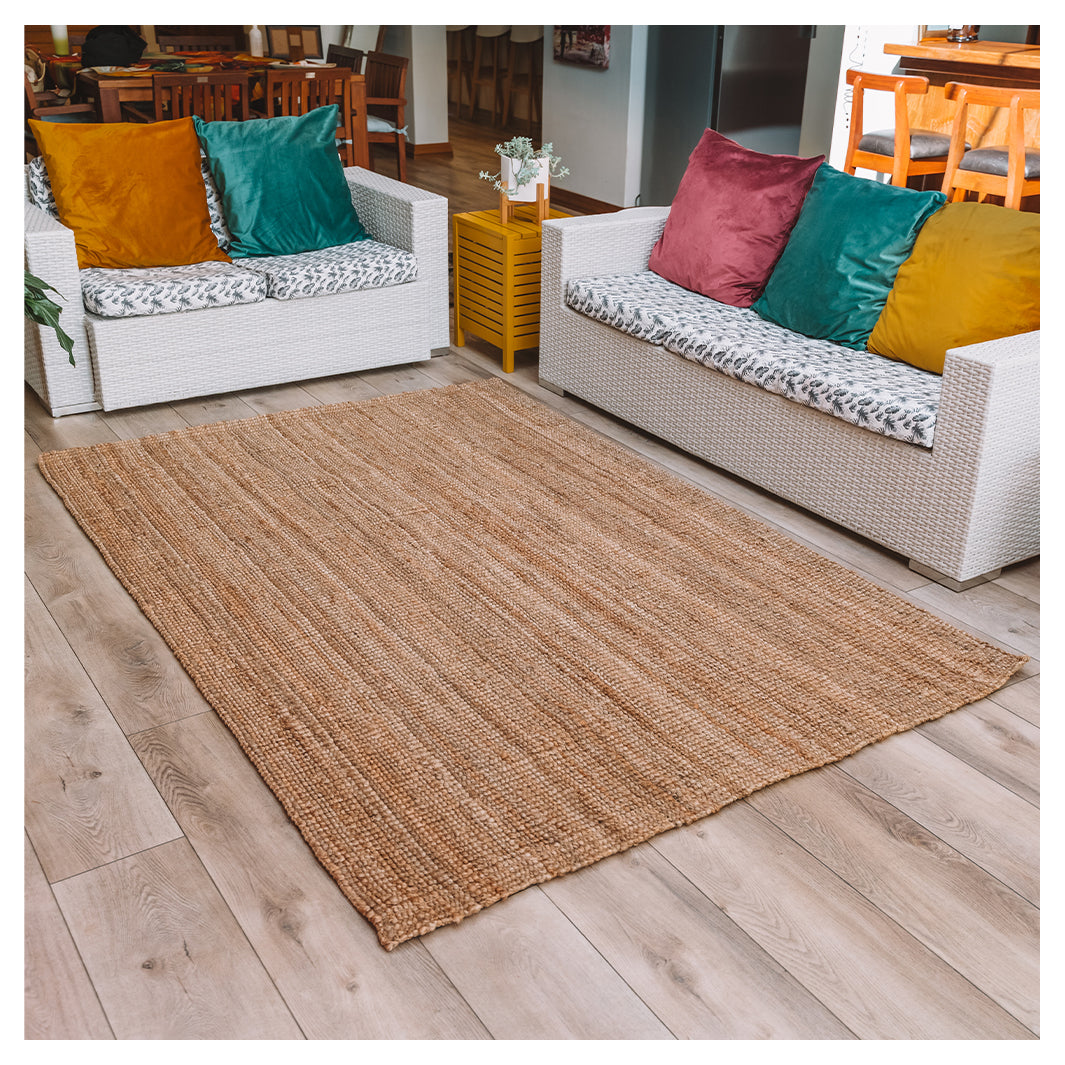 JUTE RUG HANDSPUN BOUCLÉ  - NATURAL GOLD