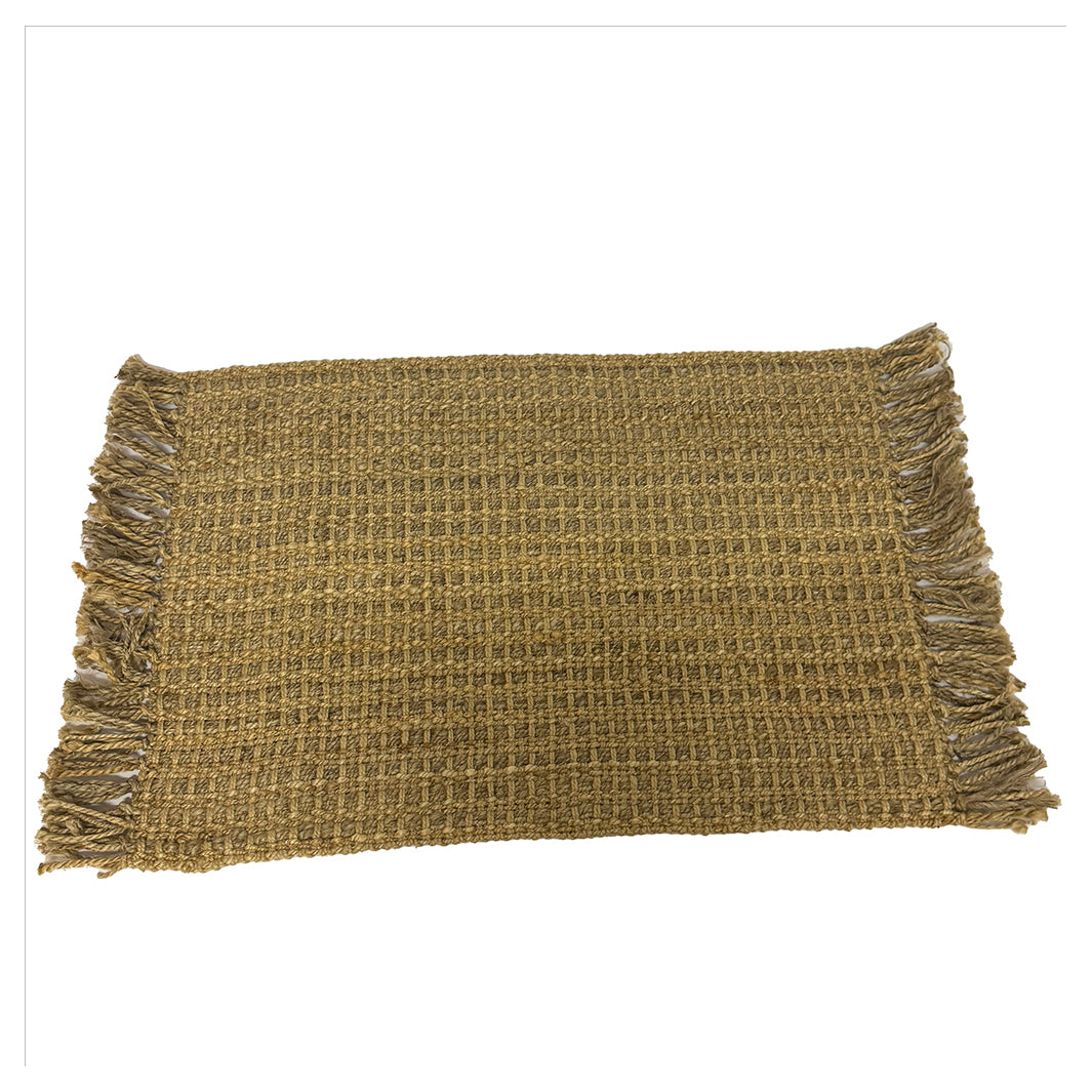 JUTE RUG HANDSPUN PANAMA - NATURAL GOLD