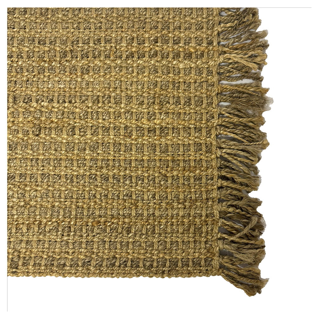 JUTE RUG HANDSPUN PANAMA - NATURAL GOLD