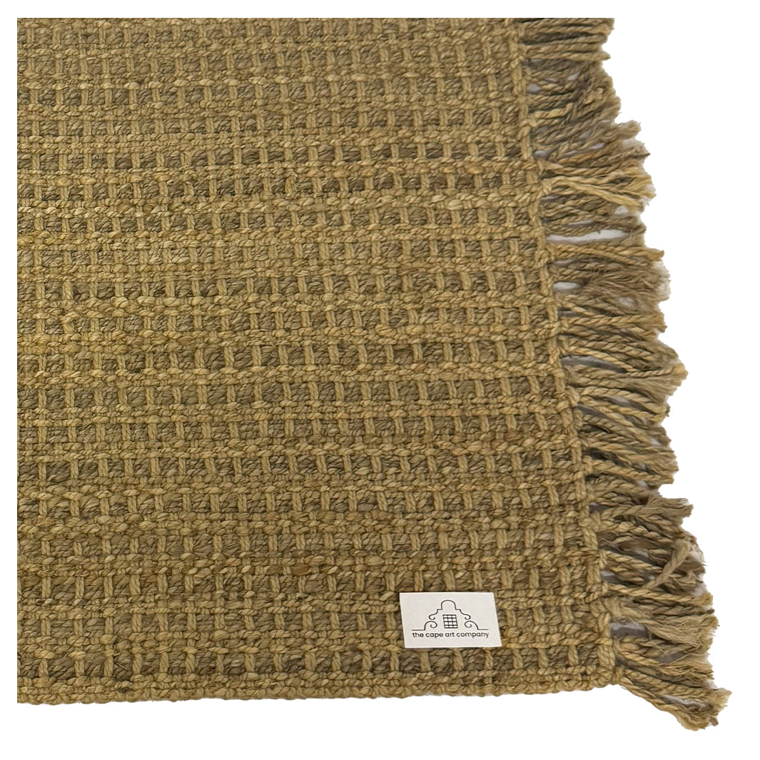 JUTE RUG HANDSPUN PANAMA - NATURAL GOLD