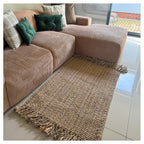 JUTE RUG HANDSPUN PANAMA - NATURAL GOLD