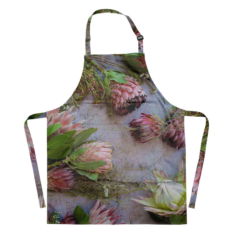 FLORAL PINK MIXED KING PROTEAS APRON