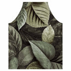 LEAVES GREEN MONOCHROMATIC LEAVES APRON