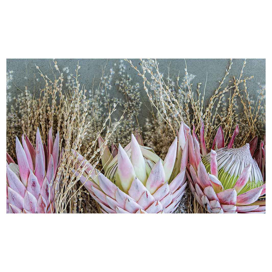 FLORAL DEEP PINK KING PROTEA MULTI-PURPOSE MAT