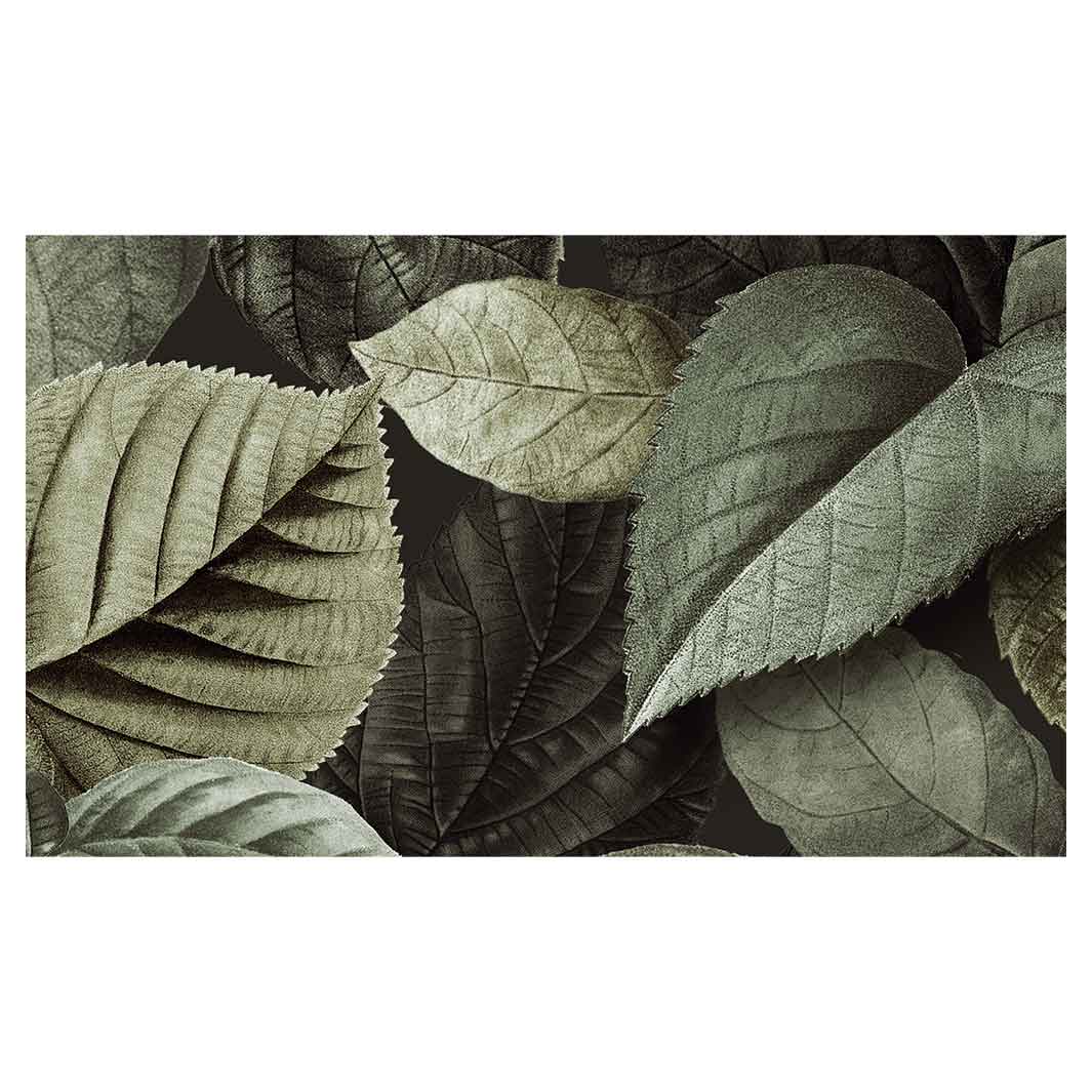 LEAVES GREEN MONOCHROMATIC LEAVES MULTI-PURPOSE MAT — Cape Rug, Home & Art