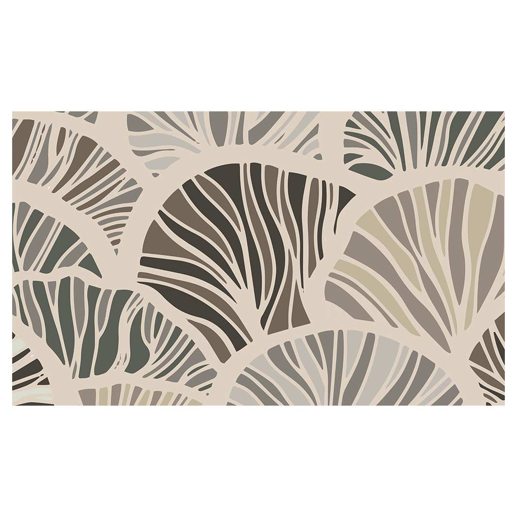 PATTERN BROWN AND BUTTERSCOTCH ABSTRACT LEAF MULTI-PURPOSE MAT