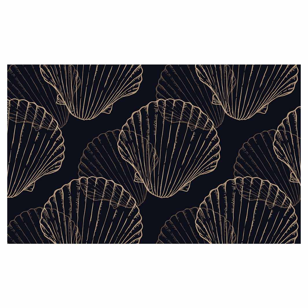 PATTERN DARK NAVY SHELL MULTI-PURPOSE MAT