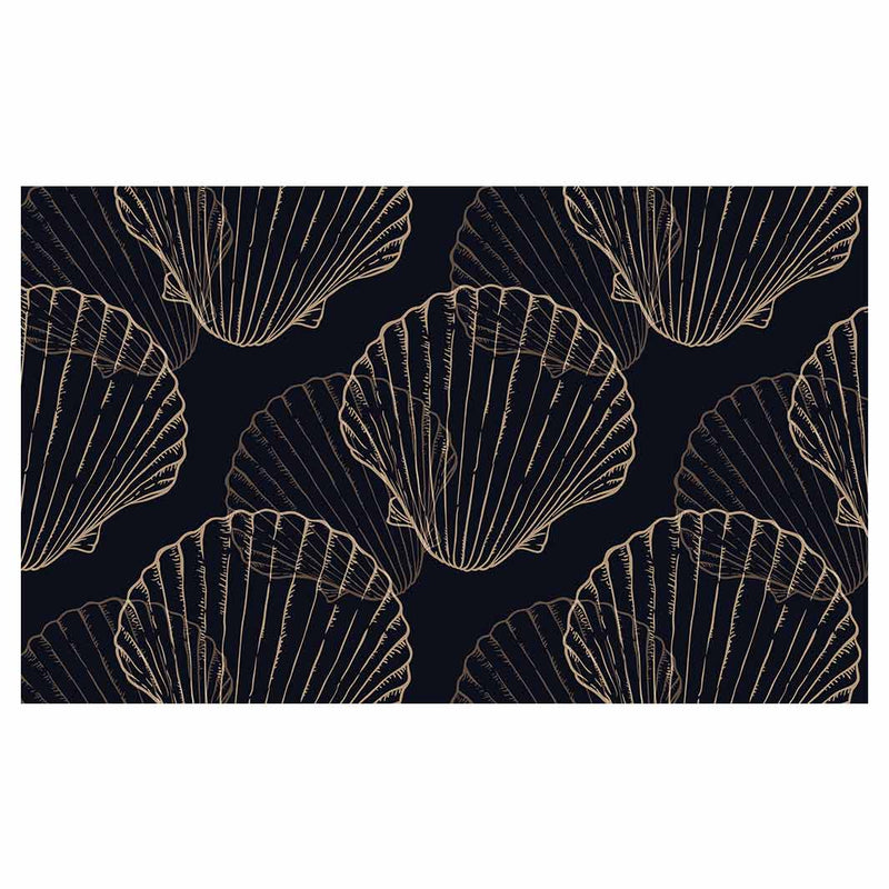 PATTERN DARK NAVY SHELL MULTI-PURPOSE MAT