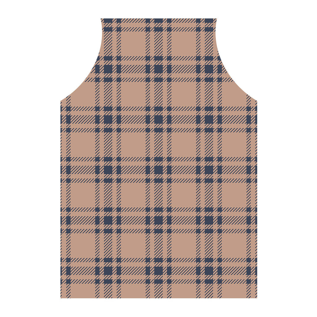 NAVY PLAID APRON