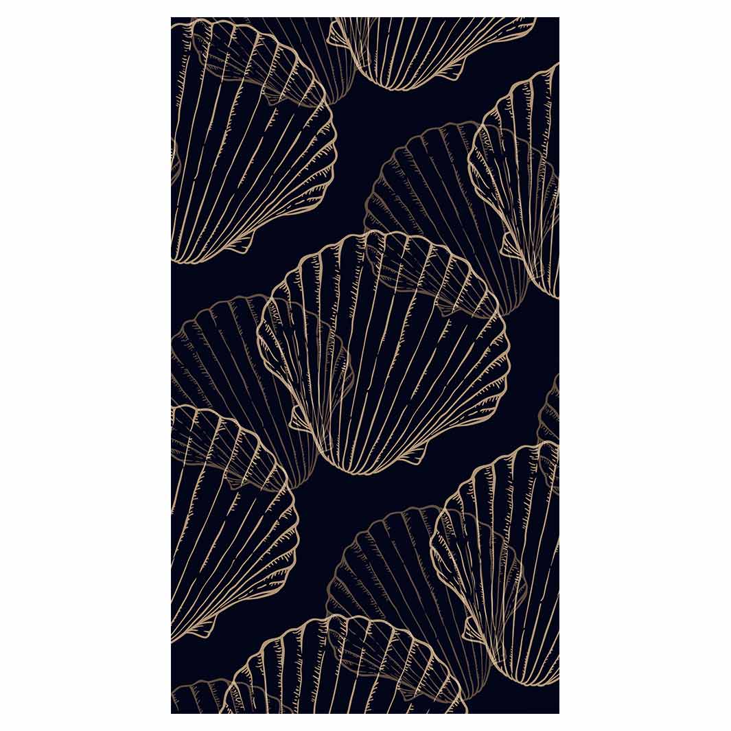 Shell Buff PATTERN DARK NAVY SHELL BUFF — Cape Rug, Home & Art