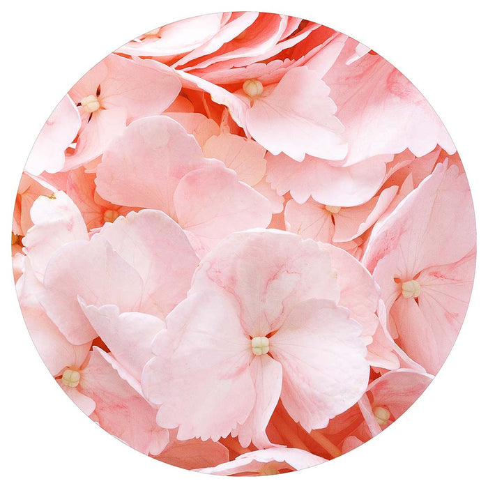 HYDRANGEA SOFT PINK ROUND CLOCK