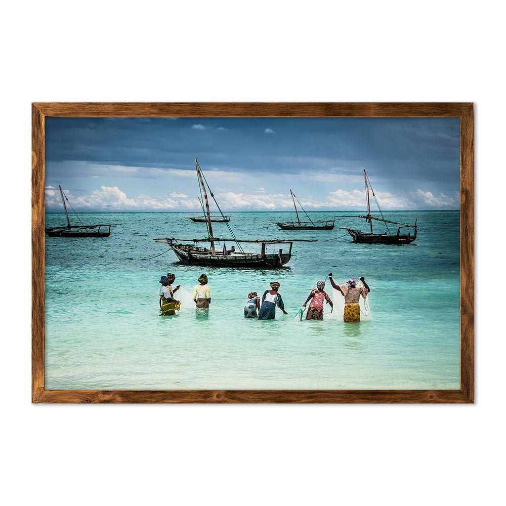 ZANZIBAR FISHING LADIES - COLOUR