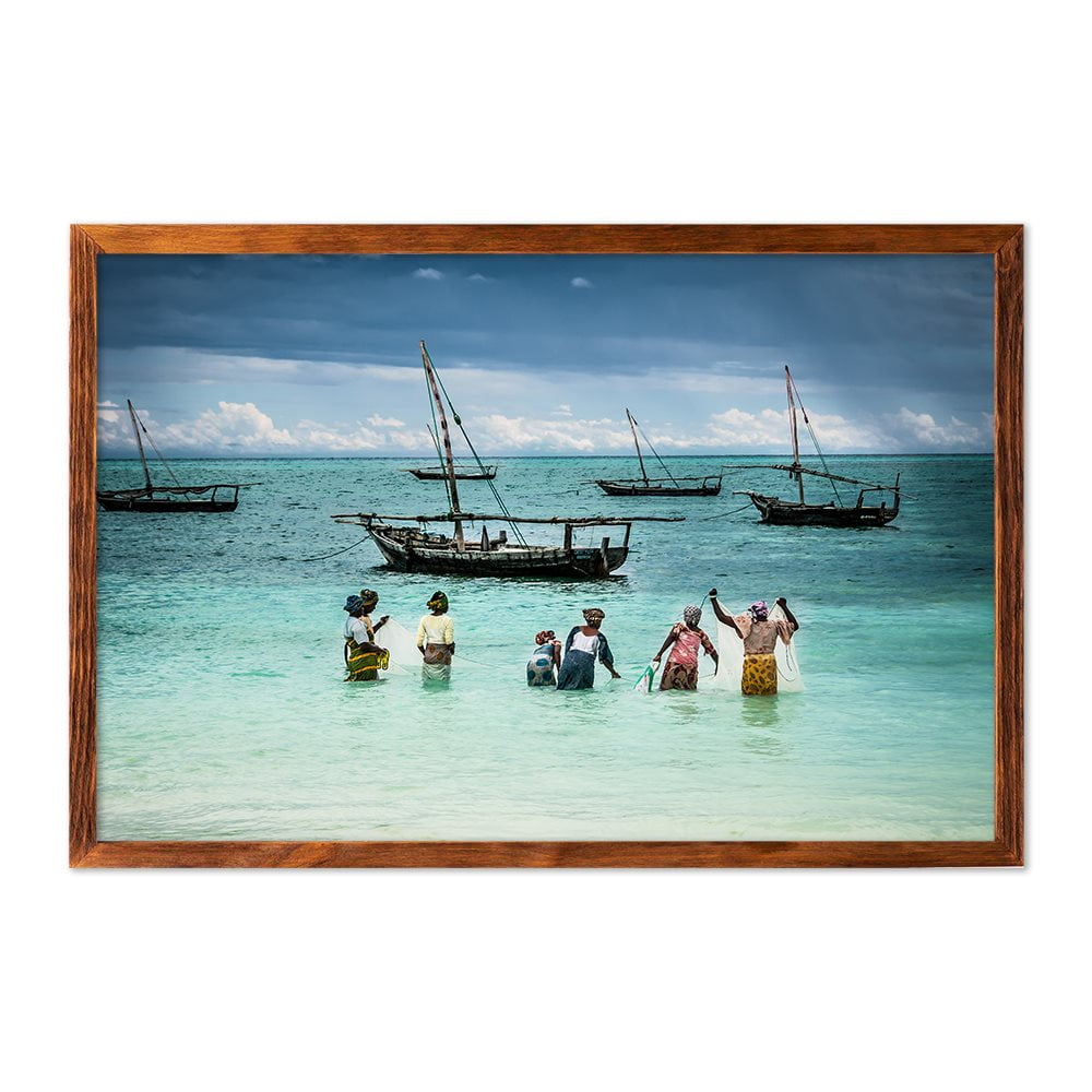 ZANZIBAR FISHING LADIES - COLOUR