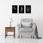 Composite Framed Canvas Collage 35x50 Wild Life Black & White