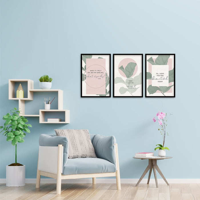 Composite Framed Canvas 3pce 40x60 Love Notes