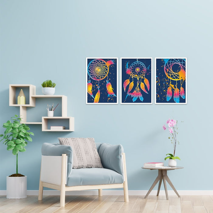 Composite Framed Canvas 3pce 40x60 DREAM CATCHER