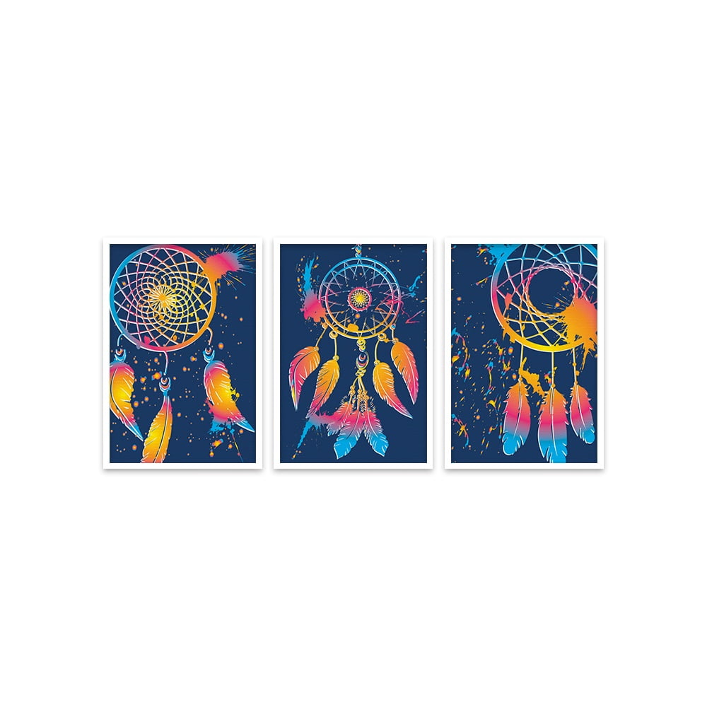 Composite Framed Canvas 3pce 40x60 DREAM CATCHER