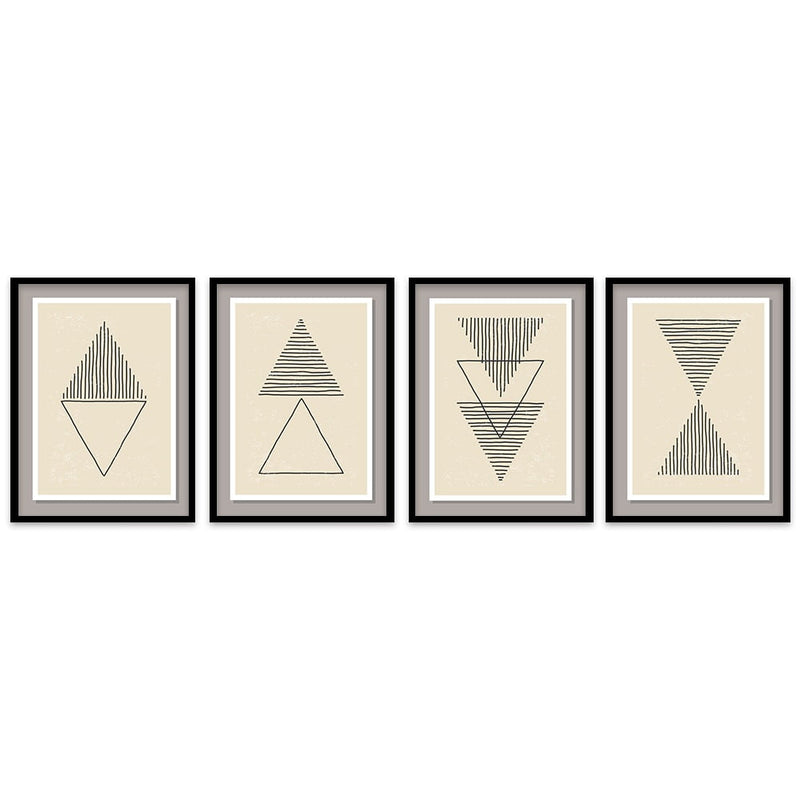 Composite Framed Canvas Collage 4pce 40x60 RETRO-1