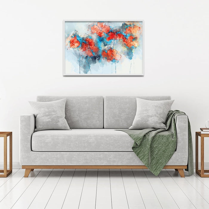 Composite Framed Canvas 50x75 Watercolor Florals